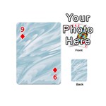 Light Blue Feathered Texture Playing Cards 54 Designs (Mini) Front - Diamond9