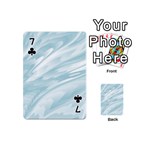 Light Blue Feathered Texture Playing Cards 54 Designs (Mini) Front - Club7