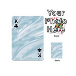 Light Blue Feathered Texture Playing Cards 54 Designs (Mini) Front - ClubK