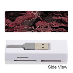 Red Black Abstract Art Memory Card Reader (stick) by SpinnyChairDesigns