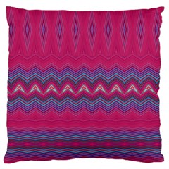 Magenta Blue Stripes Standard Flano Cushion Case (one Side) by SpinnyChairDesigns