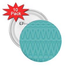 Boho Teal Pattern 2 25  Buttons (10 Pack)  by SpinnyChairDesigns