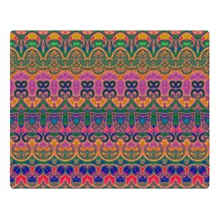 Boho Colorful Pattern Double Sided Flano Blanket (large)  by SpinnyChairDesigns