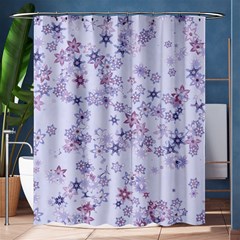 Pastel Purple Floral Pattern Shower Curtain 60  X 72  (medium)  by SpinnyChairDesigns