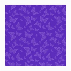Violet Purple Butterfly Print Medium Glasses Cloth (2 Sides) by SpinnyChairDesigns