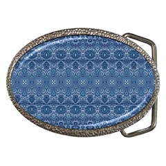 Boho Denim Blue Belt Buckles by SpinnyChairDesigns