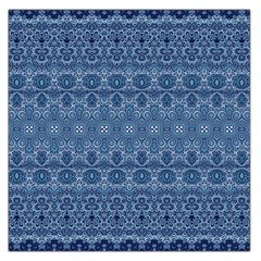 Boho Denim Blue Large Satin Scarf (square) by SpinnyChairDesigns