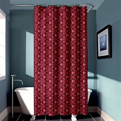 Boho Wine Floral Print Shower Curtain 36  X 72  (stall)  by SpinnyChairDesigns
