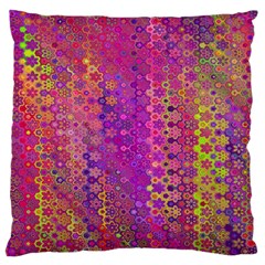 Boho Fuchsia Floral Print  Standard Flano Cushion Case (one Side) by SpinnyChairDesigns