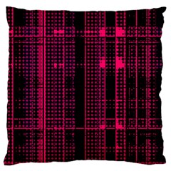 Pink Black Punk Plaid Standard Flano Cushion Case (one Side) by SpinnyChairDesigns