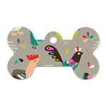 Scandinavian Birds Feather Weather Dog Tag Bone (Two Sides) Back