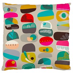 Scandinavian Balancing Act Large Flano Cushion Case (two Sides) by andStretch