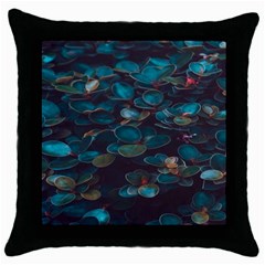 Realeafs Pattern Throw Pillow Case (black)