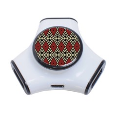 Motif Boho Style Geometric 3-port Usb Hub by tmsartbazaar