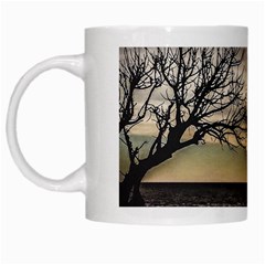 Coastal Sunset Scene At Montevideo City, Uruguay White Mugs by dflcprintsclothing