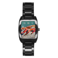 Colored Crab, Galapagos Island, Ecuador Stainless Steel Barrel Watch by dflcprintsclothing