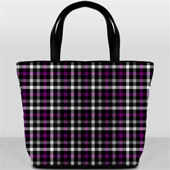 Asexual Pride Checkered Plaid Bucket Bag by VernenInk