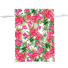 Pink Flowers  Lightweight Drawstring Pouch (xl) by goljakoff