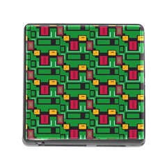 Rectangles On A Green Background                                                        Memory Card Reader (square) by LalyLauraFLM