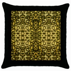 Cat And Furry Kittens In Artificial Fluffy Fur Throw Pillow Case (black)