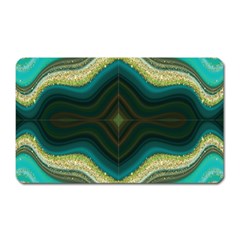 Green Golden Marble Print Magnet (rectangular) by designsbymallika