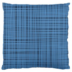 Blue Knitting Pattern Standard Flano Cushion Case (two Sides) by goljakoff