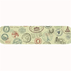 Beige Denim With Logos Large Bar Mats by ArtsyWishy