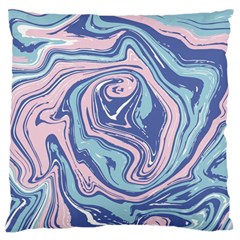Blue Vivid Marble Pattern 10 Large Flano Cushion Case (two Sides) by goljakoff