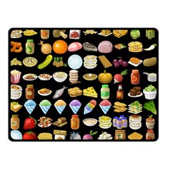 Glitch Glitchen Food Pattern Two Double Sided Fleece Blanket (small)  by WetdryvacsLair