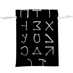 Heinrich Cornelius Agrippa Of Occult Philosophy 1651 Angelic Alphabet Or Celestial Writing Collected Inverted  Lightweight Drawstring Pouch (xl) by WetdryvacsLair