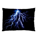 Blue Lightning at night, modern graphic art  Pillow Case (Two Sides) Front
