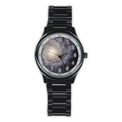 Spiral Galaxy Stainless Steel Round Watch by ExtraAwesomeSauce