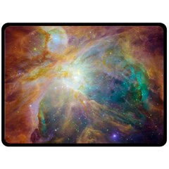 Colorful Galaxy Fleece Blanket (large)  by ExtraAwesomeSauce