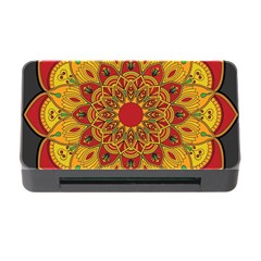 Mandela Flower Orange And Red Memory Card Reader With Cf by ExtraAwesomeSauce