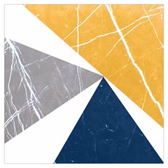 Abstrait Triangles Jaune/bleu/gris Long Sheer Chiffon Scarf  by kcreatif