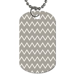 Chevroncolorstaupebeige76 Dog Tag (two Sides)