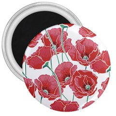 Red Poppy Flowers 3  Magnets by goljakoff
