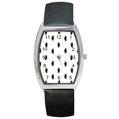 Vampire Hand Motif Graphic Print Pattern Barrel Style Metal Watch by dflcprintsclothing