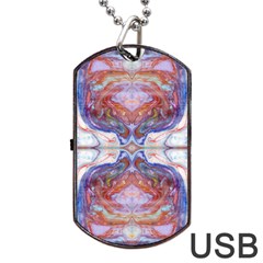 Abstract Marbling Repeats Dog Tag Usb Flash (one Side)