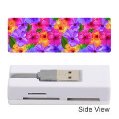 Watercolor Flowers  Multi-colored Bright Flowers Memory Card Reader (stick) by SychEva