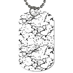 Black And White Grunge Abstract Print Dog Tag (one Side) by dflcprintsclothing