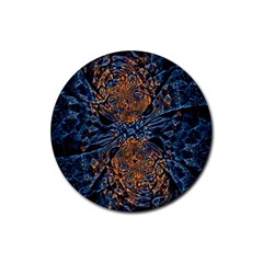 Fractal Galaxy Rubber Round Coaster (4 Pack)  by MRNStudios
