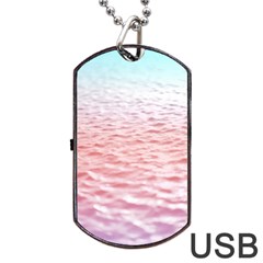 Tropical Ocean Dog Tag Usb Flash (two Sides)