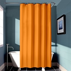 Deep Saffron Orange Shower Curtain 36  X 72  (stall)  by FabChoice