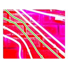 Pop Art Neon Wall Double Sided Flano Blanket (large)  by essentialimage365