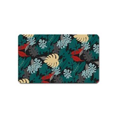 Tropical Autumn Leaves Magnet (name Card) by tmsartbazaar