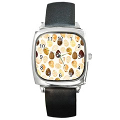 Golden Egg Easter Square Metal Watch by designsbymallika