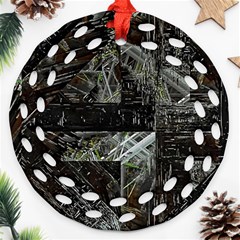 Brakkett Round Filigree Ornament (two Sides)