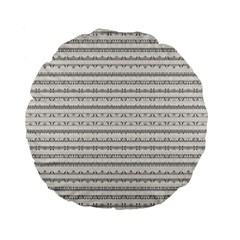 Mixed Gray Striped Ethnic Seamless Pattern Standard 15  Premium Flano Round Cushions by dflcprintsclothing