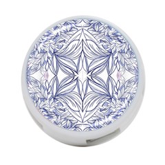 Blue Biro Repeats Iv 4-port Usb Hub (one Side) by kaleidomarblingart